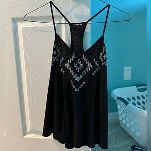 Express Black and Silver Embellished Camisole